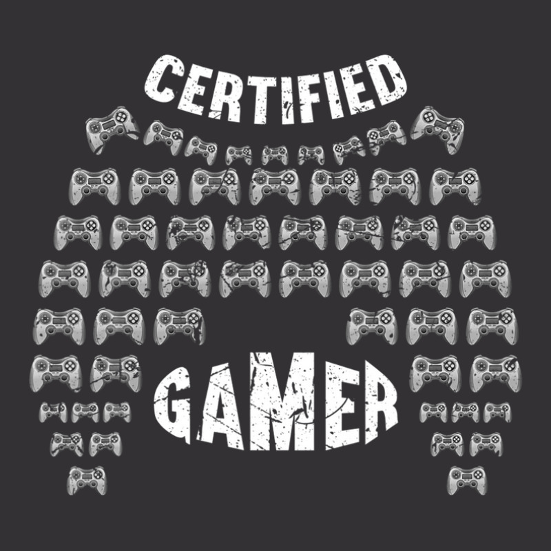 Certified Gamer Funny Video Games Gaming Game Vintage Hoodie | Artistshot