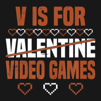 V Is For Valentine Video Games Valentines Day Gamer Flannel Shirt | Artistshot