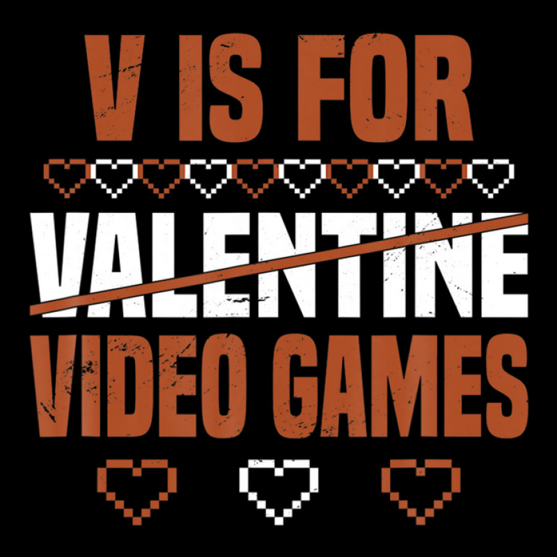 V Is For Valentine Video Games Valentines Day Gamer V-neck Tee | Artistshot