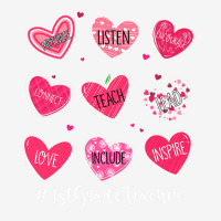 Funny Hearts Teach Love Inspire 1st Grade Teacher Valentines Adjustable Cap | Artistshot