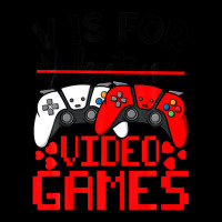 V Is For Video Games Funny Valentines Day Gamer Boy Men Pocket T-shirt | Artistshot