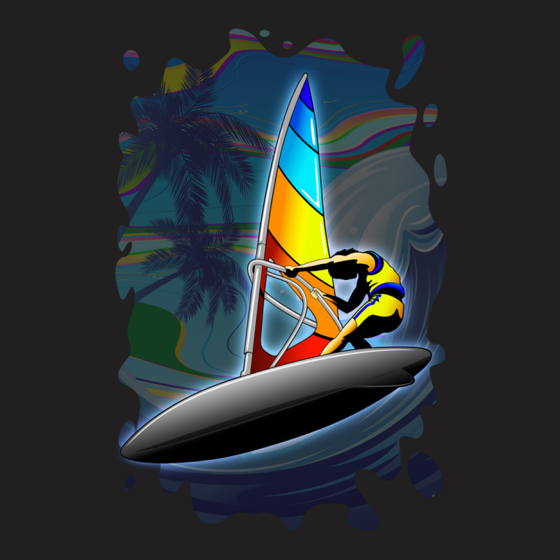 Windsurfer On Ocean Waves T-shirt | Artistshot