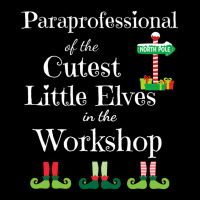 Cute Paraprofessional Teacher Christmas Elves Workshop Long Sleeve T S Cropped Sweater | Artistshot