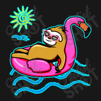 Chilling Flamingo Sloth Beach Flannel Shirt | Artistshot