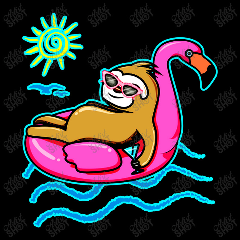 Chilling Flamingo Sloth Beach Zipper Hoodie | Artistshot