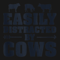 Easily Distracted By Cows Funny Cow Lover Dairy Farmer Quote Tank Top Flannel Shirt | Artistshot