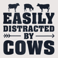 Easily Distracted By Cows Funny Cow Lover Dairy Farmer Quote Tank Top Pocket T-shirt | Artistshot