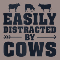 Easily Distracted By Cows Funny Cow Lover Dairy Farmer Quote Tank Top Vintage T-shirt | Artistshot