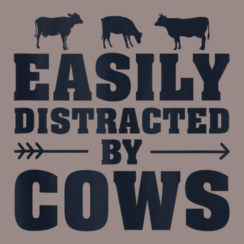 Easily Distracted By Cows Funny Cow Lover Dairy Farmer Quote Tank Top Vintage T-shirt | Artistshot