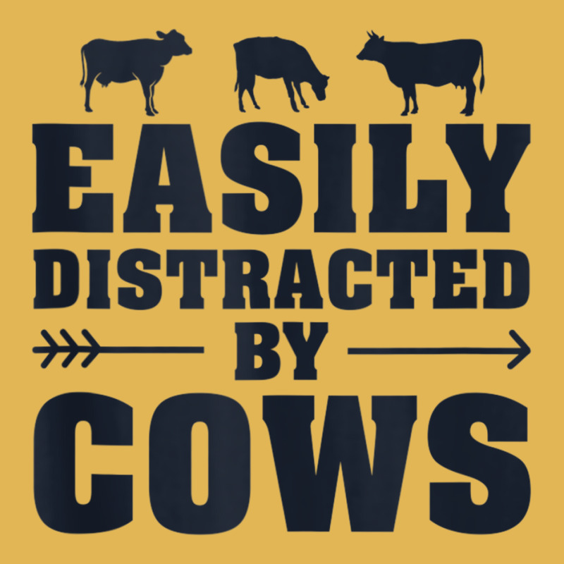 Easily Distracted By Cows Funny Cow Lover Dairy Farmer Quote Tank Top Vintage Hoodie And Short Set | Artistshot