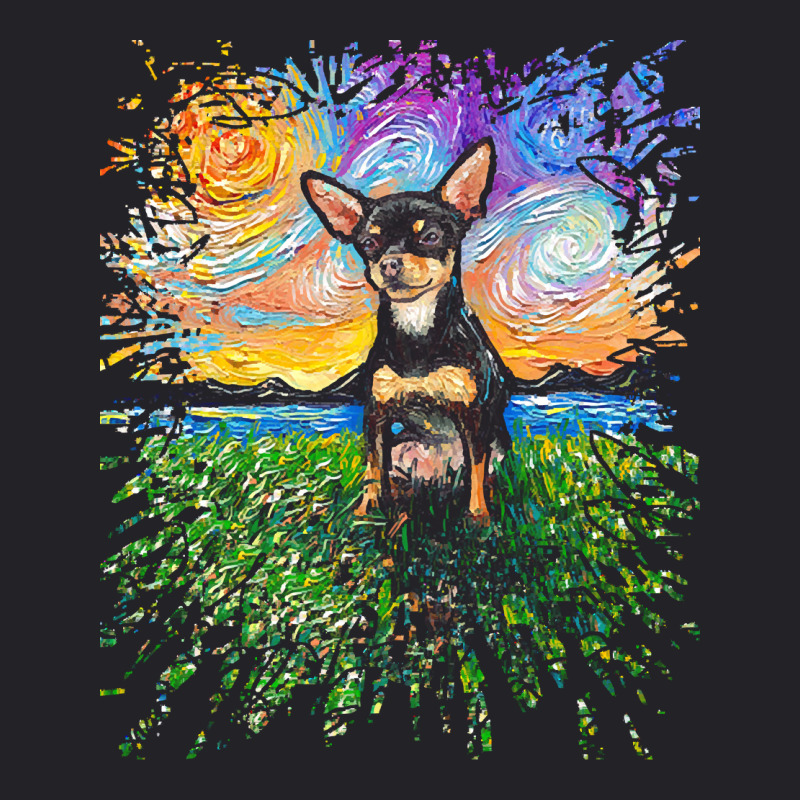 Chihuahua T  Shirt Short Hair Black And Tan Chihuahua Night Youth Tee | Artistshot