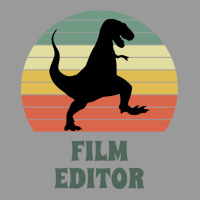 Film Editor Dinosaur  Funny Film Editor Gift Idea Active 70s 80s Portrait Canvas Print | Artistshot