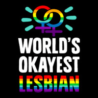 World's Okayest Lesbian V-neck Tee | Artistshot