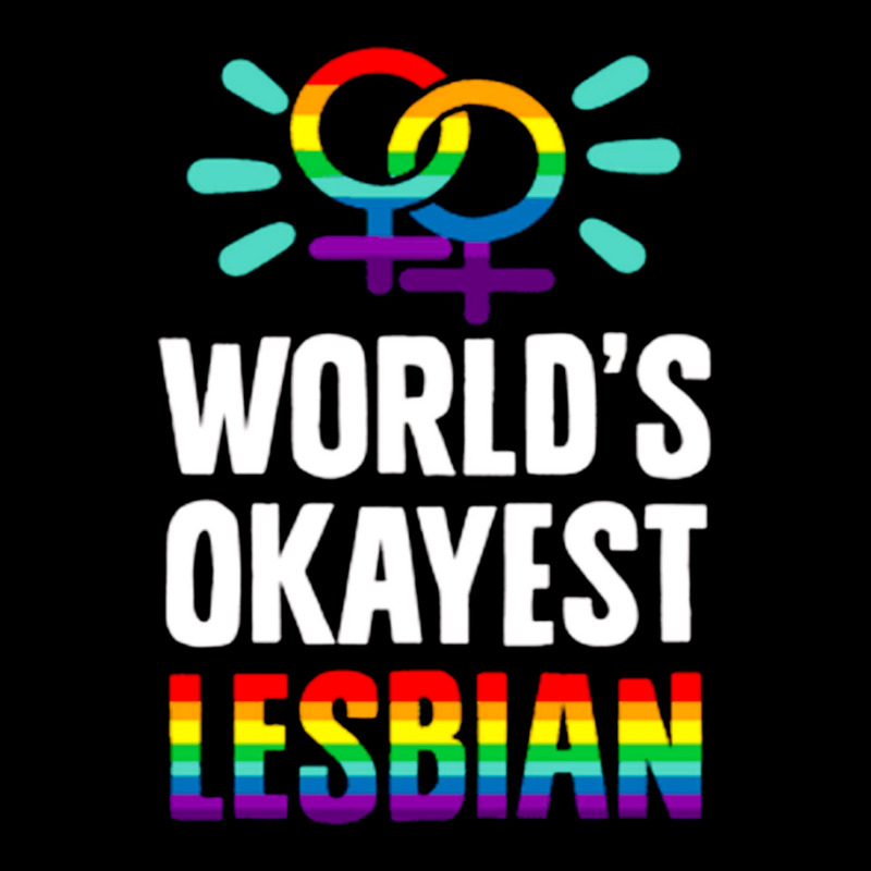 World's Okayest Lesbian V-neck Tee | Artistshot