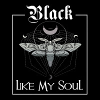 Black, Like My Soul, Vintage Goth Moth, And Crescent Moon Premium T Sh Cropped Sweater | Artistshot