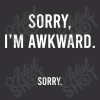 Sorry I'm Awkward Sorry Humor Gift Sweatshirt Vintage Short | Artistshot