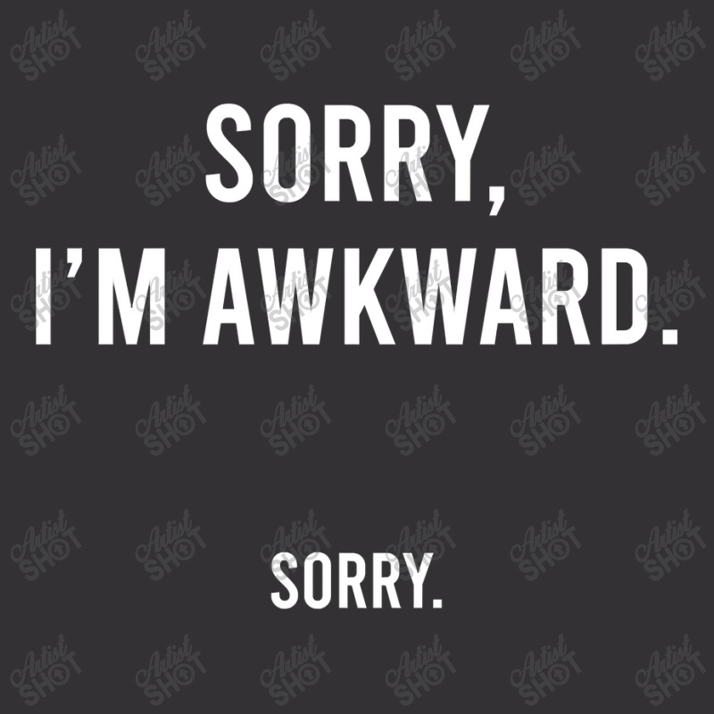 Sorry I'm Awkward Sorry Humor Gift Sweatshirt Vintage Short by CUSER3772 | Artistshot