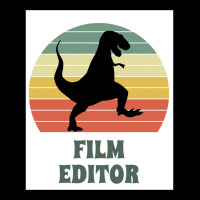 Film Editor Dinosaur  Funny Film Editor Gift Idea Poster  Tumblr Music Adjustable Cap | Artistshot