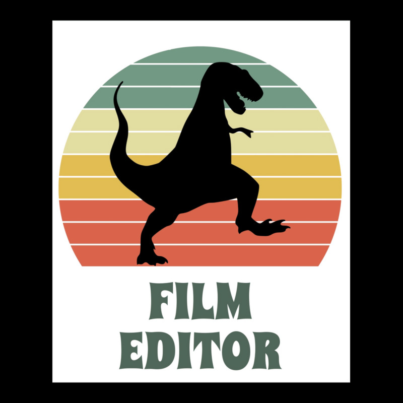 Film Editor Dinosaur  Funny Film Editor Gift Idea Poster  Tumblr Music Adjustable Cap | Artistshot