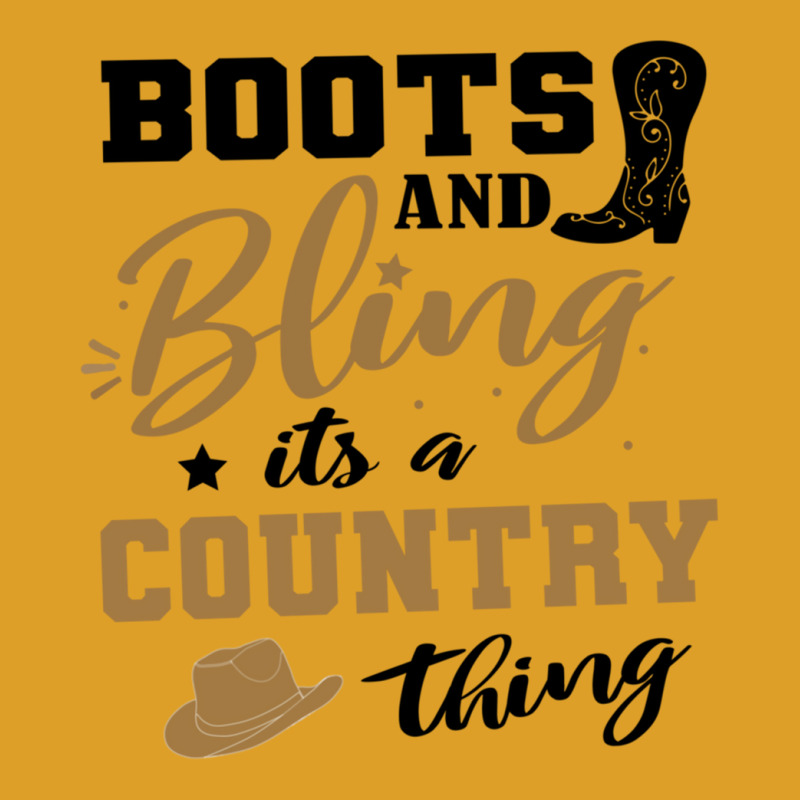 Boots Bling Its A Country Thing Cowgirl Classic Tshirt Vintage T-Shirt by egbomluzyd | Artistshot