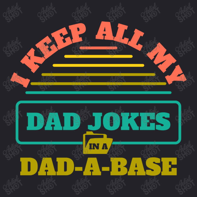 I Keep All My Dad Jokes In A Dad Unisex Sherpa-lined Denim Jacket | Artistshot