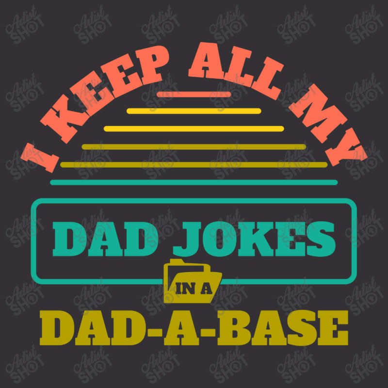 I Keep All My Dad Jokes In A Dad Vintage Hoodie And Short Set | Artistshot