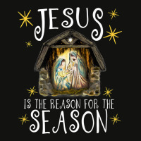 Christmas Nativity Jesus Is The Reason For The Season Manger Premium T Scorecard Crop Tee | Artistshot