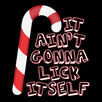 It Ain't Gonna Lick Itself Candy Cane Fun Adult Christmas Sweatshirt Cropped Hoodie | Artistshot