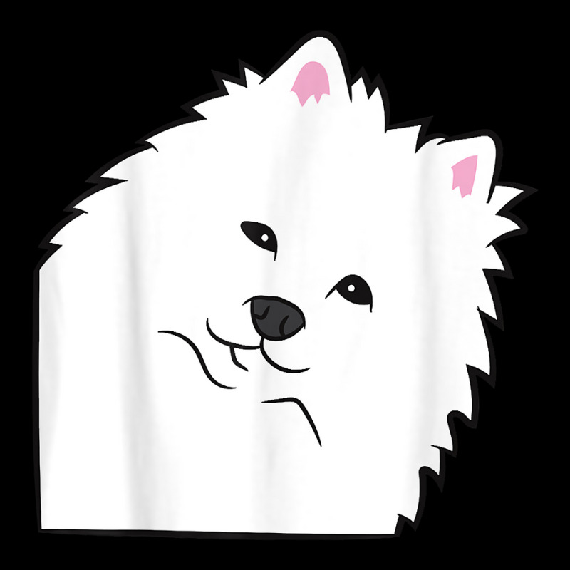 American Eskimo Dog Peeking From Side Cute American Eskimo T Shirt V-Neck Tee by shmonotpv4s | Artistshot