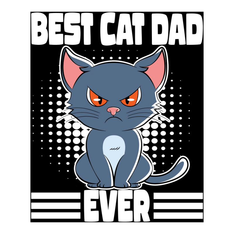 Best Cat Dad Ever Poster Aesthetic Crewneck Sweatshirt by caylumjenrri3 | Artistshot