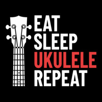 Eat Sleep Ukulele Repeat Ukulele Headstock Dark Theme V-neck Tee | Artistshot