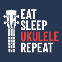 Eat Sleep Ukulele Repeat Ukulele Headstock Dark Theme Men Denim Jacket | Artistshot