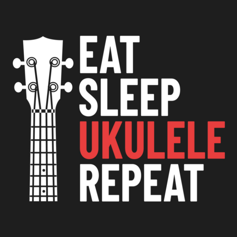 Eat Sleep Ukulele Repeat Ukulele Headstock Dark Theme Classic T-shirt by JamesBurges | Artistshot