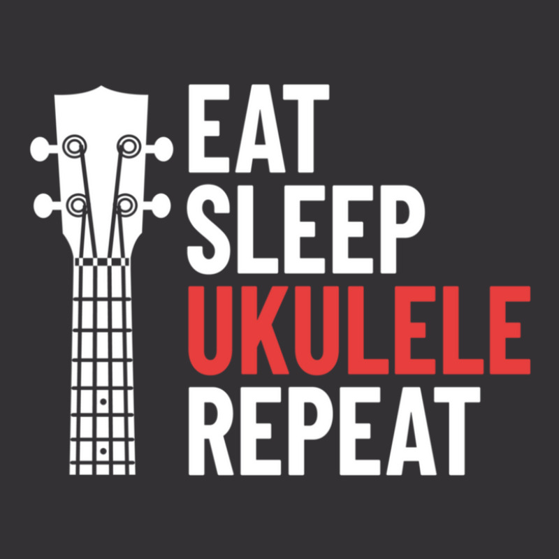 Eat Sleep Ukulele Repeat Ukulele Headstock Dark Theme Vintage Hoodie by JamesBurges | Artistshot