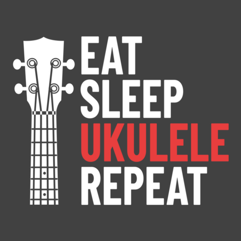 Eat Sleep Ukulele Repeat Ukulele Headstock Dark Theme Vintage T-Shirt by JamesBurges | Artistshot