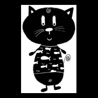 Black And White Cat Nr11 Poster 70s Men's Long Sleeve Pajama Set | Artistshot