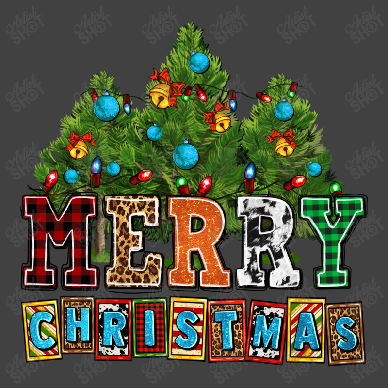 Merry Christmas With Christmas Trees Vintage T-Shirt by AdoDesignShop | Artistshot