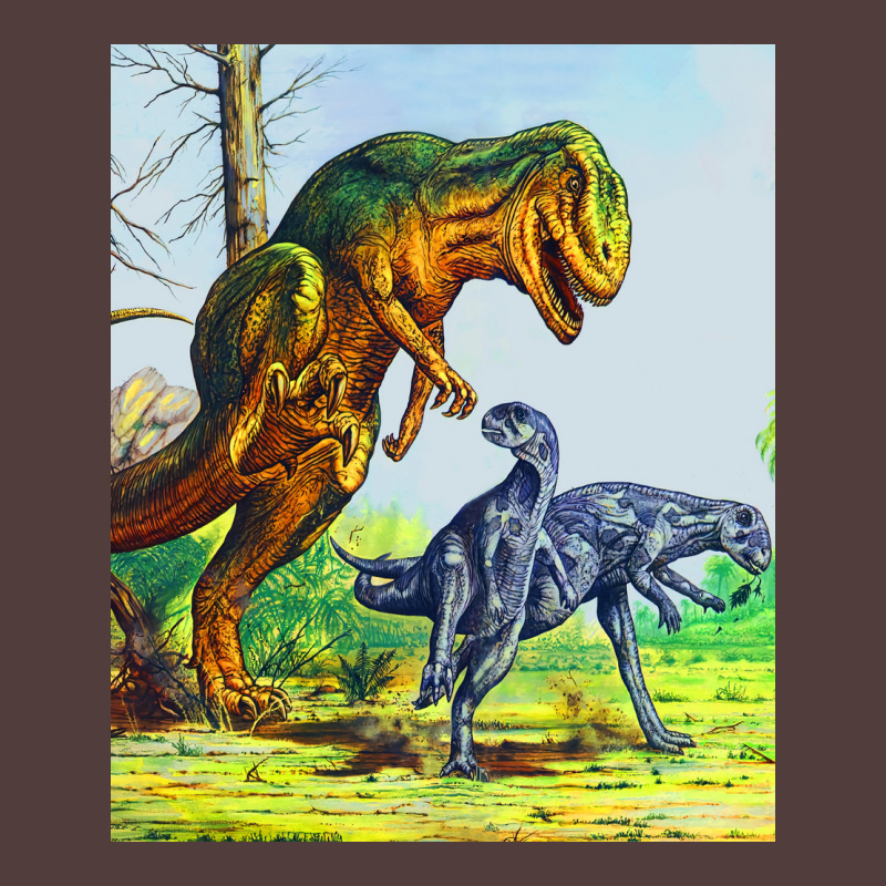 Allosaurus Vs Dryosaurus Poster Nostalgia Portrait Canvas Print | Artistshot