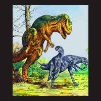 Allosaurus Vs Dryosaurus Poster Nostalgia Waist Apron | Artistshot