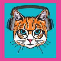 Cat Wearing Headphone Poster Stars T-shirt | Artistshot