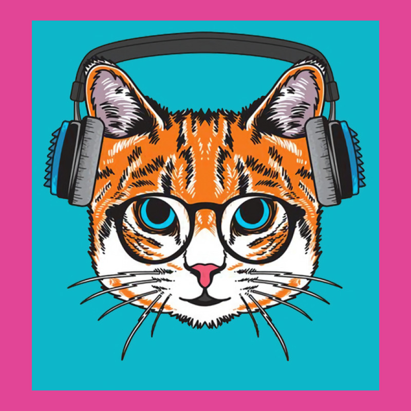 Cat Wearing Headphone Poster Stars T-Shirt by hajerawickela | Artistshot