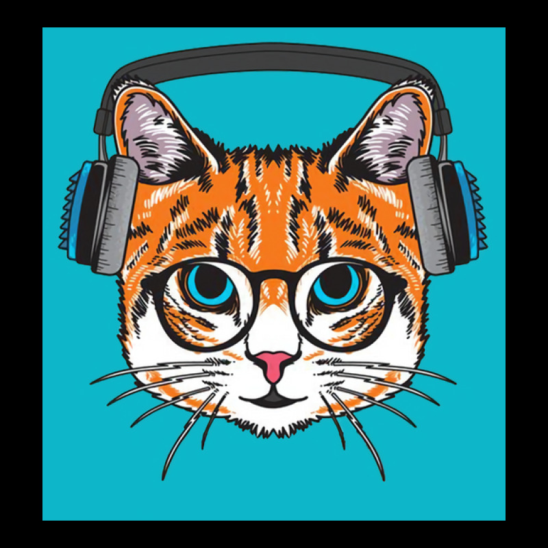 Cat Wearing Headphone Poster Stars Cropped Sweater by hajerawickela | Artistshot