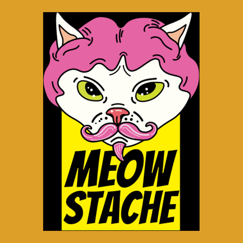 Cat With Wig Moew Stache Poster 80s T-shirt | Artistshot