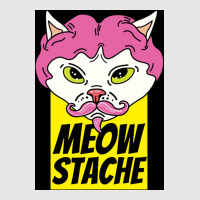 Cat With Wig Moew Stache Poster 80s Hoodie & Jogger Set | Artistshot