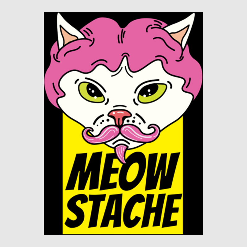 Cat With Wig Moew Stache Poster 80s Hoodie & Jogger Set | Artistshot