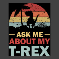 Ask Me About My Trex Dinosaur Sunset Poster Red Vintage T-shirt | Artistshot