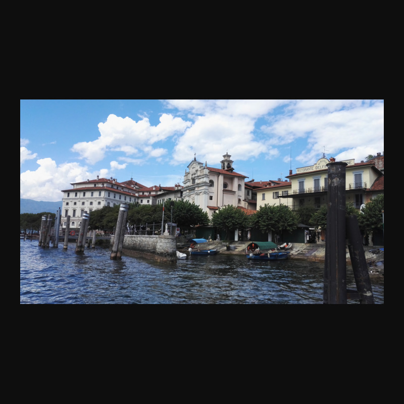 Borromean Islands In Lago Maggiore Arriving By Boat Poster Crop Top by kojekslagod | Artistshot