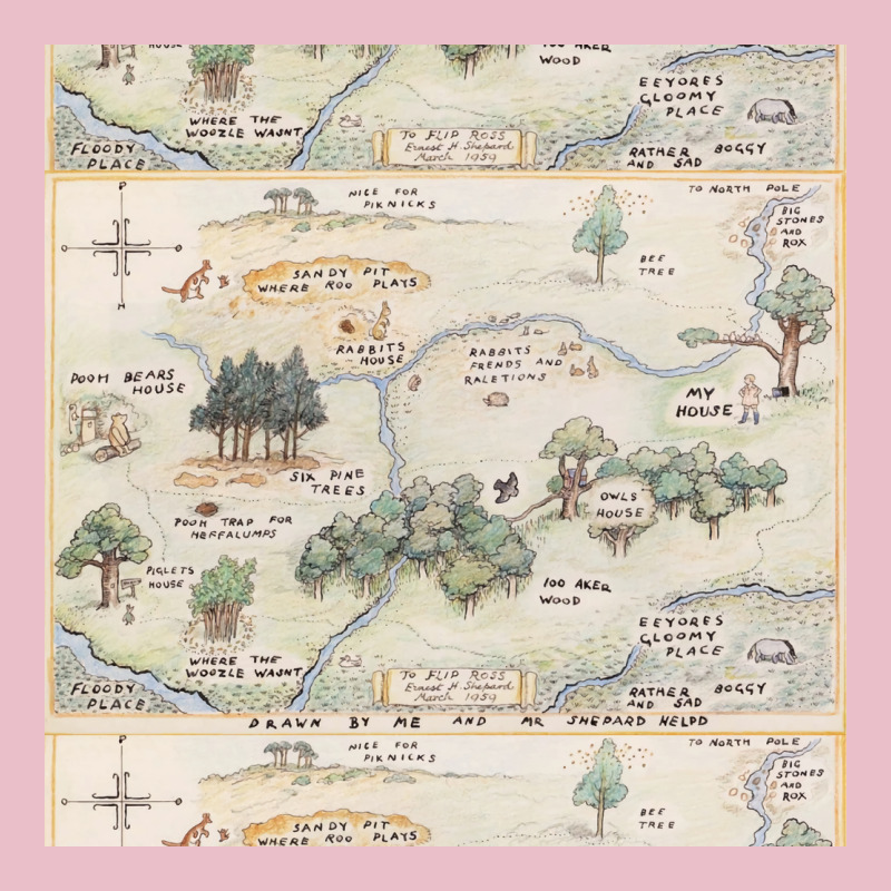 Hundred Acre Wood Map Poster 80s Adjustable Cap by msdratdzaljaf | Artistshot