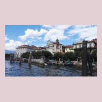 Borromean Islands In Lago Maggiore Arriving By Boat Poster Nostalgia Ladies Fitted T-shirt | Artistshot