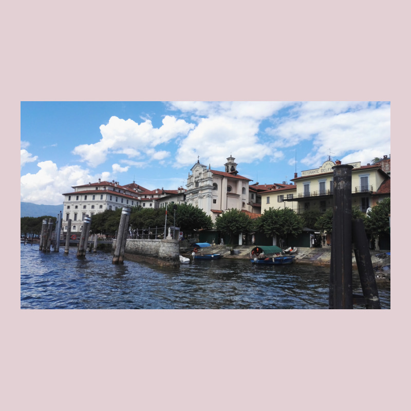 Borromean Islands In Lago Maggiore Arriving By Boat Poster Nostalgia Ladies Fitted T-Shirt by munyadeadyu | Artistshot